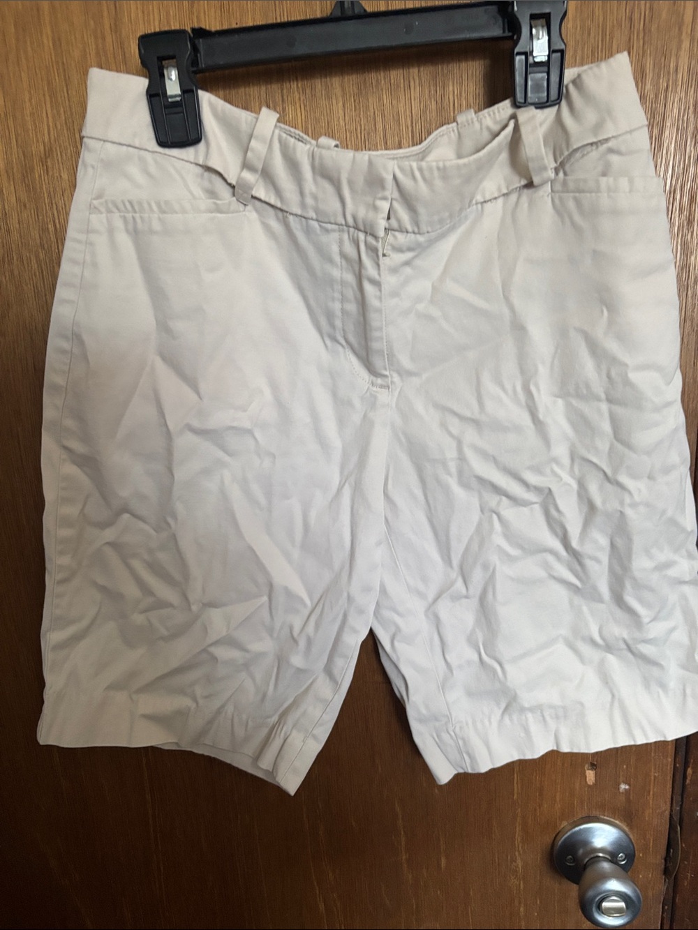 Talbots Cream Flat-Front Women's Shorts